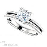 Cushion Cut Forever One Moissanite Engagement Ring #GTJ966-cushion-fo-w 5 Cushion Cut Forever One Moissanite Engagement Ring #GTJ966-cushion-fo-w