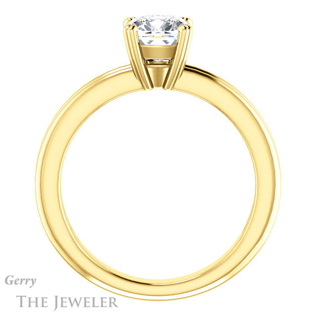 Cushion Cut Forever One Moissanite Engagement Ring #GTJ966-cushion-fo-y