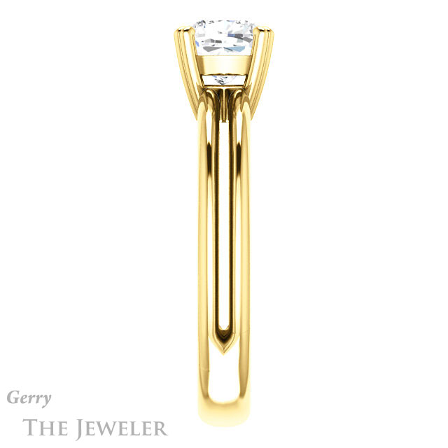 Cushion Cut Forever One Moissanite Engagement Ring #GTJ966-cushion-fo-y 3 Cushion Cut Forever One Moissanite Engagement Ring #GTJ966-cushion-fo-y