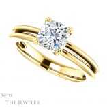 Cushion Cut Forever One Moissanite Engagement Ring #GTJ966-cushion-fo-y 5 Cushion Cut Forever One Moissanite Engagement Ring #GTJ966-cushion-fo-y