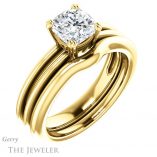 Cushion Cut Forever One Moissanite Engagement Ring #GTJ966-cushion-fo-y 6 Cushion Cut Forever One Moissanite Engagement Ring #GTJ966-cushion-fo-y
