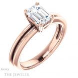 Emerald Cut Forever One Moissanite Engagement Ring #GTJ966-emerald-fb-r 4 Emerald Cut Forever Brilliant Moissanite Engagement Ring #GTJ966-emerald-fb-r
