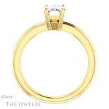 Emerald Cut Forever One Moissanite Engagement Ring #GTJ966-emerald-fb-y 2 Emerald Cut Forever Brilliant Moissanite Engagement Ring #GTJ966-emerald-fb-y