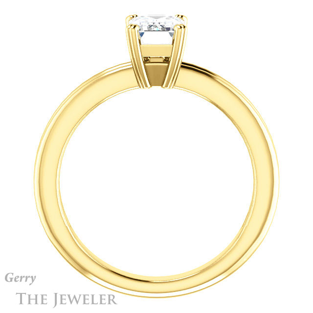 Emerald Cut Forever One Moissanite Engagement Ring #GTJ966-emerald-fb-y 2 Emerald Cut Forever Brilliant Moissanite Engagement Ring #GTJ966-emerald-fb-y
