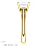 Emerald Cut Forever One Moissanite Engagement Ring #GTJ966-emerald-fb-y 3 Emerald Cut Forever Brilliant Moissanite Engagement Ring #GTJ966-emerald-fb-y