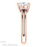 Heart Shaped Forever One Moissanite Engagement Ring #GTJ966-heart-fb-r 3 Heart Shaped Forever Brilliant Moissanite Engagement Ring #GTJ966-heart-fb-r
