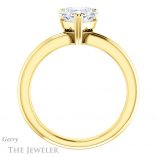 Heart Shaped Forever One Moissanite Engagement Ring #GTJ966-heart-fb-y 2 Heart Shaped Forever Brilliant Moissanite Engagement Ring #GTJ966-heart-fb-y