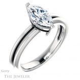 Marquise Cut Forever Brilliant Moissanite Engagement Ring #GTJ966-marquise-fb-w