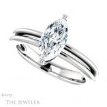Marquise Cut Forever Brilliant Moissanite Engagement Ring #GTJ966-marquise-fb-w