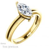 Marquise Cut Forever Brilliant Moissanite Engagement Ring #GTJ966-marquise-fb-y