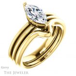 Marquise Cut Forever Brilliant Moissanite Engagement Ring #GTJ966-marquise-fb-y