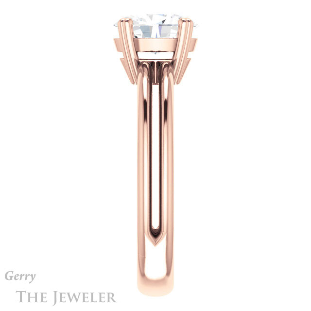 Oval Shaped Forever One Moissanite Engagement Ring #GTJ966-oval-fo-r 3 Oval Shaped Forever One Moissanite Engagement Ring #GTJ966-oval-fo-r