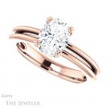 Oval Shaped Forever One Moissanite Engagement Ring #GTJ966-oval-fo-r 5 Oval Shaped Forever One Moissanite Engagement Ring #GTJ966-oval-fo-r
