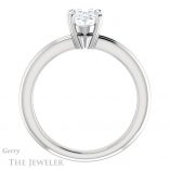 Oval Shaped Forever One Moissanite Engagement Ring #GTJ966-oval-fo-w 2 Oval Shaped Forever One Moissanite Engagement Ring #GTJ966-oval-fo-w
