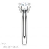 Oval Shaped Forever One Moissanite Engagement Ring #GTJ966-oval-fo-w 3 Oval Shaped Forever One Moissanite Engagement Ring #GTJ966-oval-fo-w