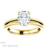 Oval Shaped Forever One Moissanite Engagement Ring #GTJ966-oval-fo-y 1 Oval Shaped Forever One Moissanite Engagement Ring #GTJ966-oval-fo-y