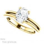 Oval Shaped Forever One Moissanite Engagement Ring #GTJ966-oval-fo-y 5 Oval Shaped Forever One Moissanite Engagement Ring #GTJ966-oval-fo-y