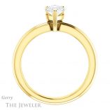 Pear Shaped Forever One Moissanite Engagement Ring #GTJ966-pear-fb-y 2 Pear Shaped Forever Brilliant Moissanite Engagement Ring #GTJ966-pear-fb-y