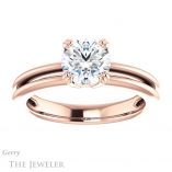 Round Cut Forever One Moissanite Engagement Ring #GTJ966-round-fo-r 1 Round Cut Forever One Moissanite Engagement Ring #GTJ966-round-fo-r