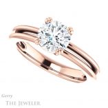 Round Cut Forever One Moissanite Engagement Ring #GTJ966-round-fo-r 5 Round Cut Forever One Moissanite Engagement Ring #GTJ966-round-fo-r