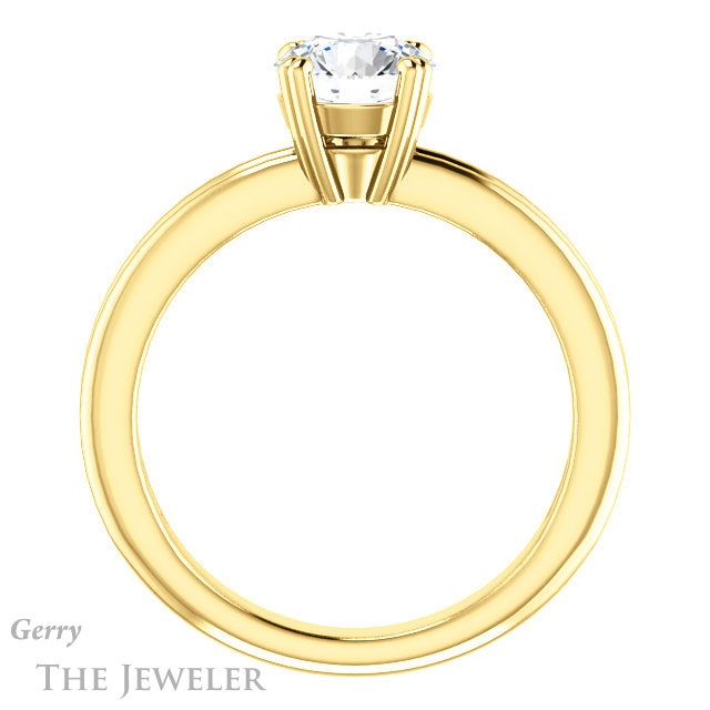 Round Cut Forever One Moissanite Engagement Ring #GTJ966-round-fo-y 2 Round Cut Forever One Moissanite Engagement Ring #GTJ966-round-fo-y