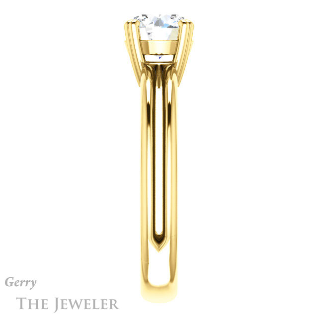 Round Cut Forever One Moissanite Engagement Ring #GTJ966-round-fo-y 3 Round Cut Forever One Moissanite Engagement Ring #GTJ966-round-fo-y
