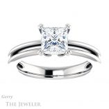Princess Cut Forever One Moissanite Engagement Ring #GTJ966-square-fo-w 1 Princess Cut Forever One Moissanite Engagement Ring #GTJ966-square-fo-w
