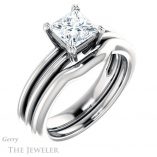 Princess Cut Forever One Moissanite Engagement Ring #GTJ966-square-fo-w 6 Princess Cut Forever One Moissanite Engagement Ring #GTJ966-square-fo-w