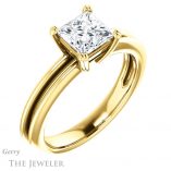 Princess Cut Forever One Moissanite Engagement Ring #GTJ966-square-fo-y