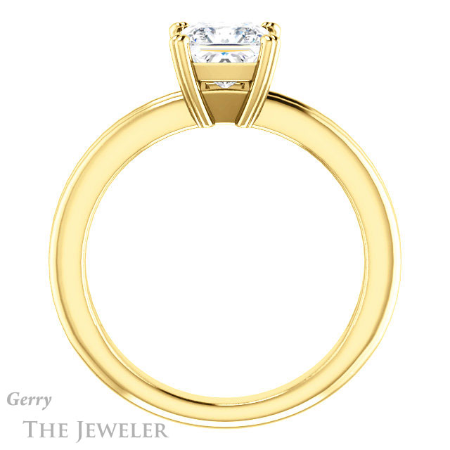 Princess Cut Forever One Moissanite Engagement Ring #GTJ966-square-fo-y