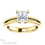 Princess Cut Forever One Moissanite Engagement Ring #GTJ966-square-fo-y