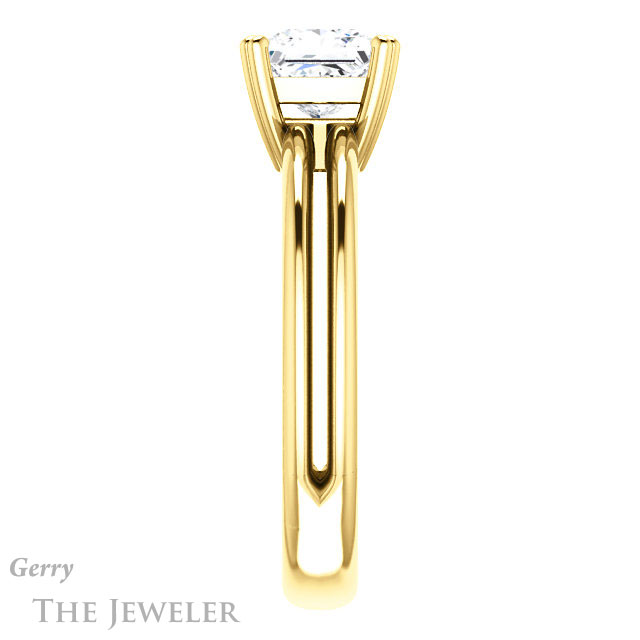 Princess Cut Forever One Moissanite Engagement Ring #GTJ966-square-fo-y