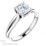 Cushion Cut Forever One Moissanite Engagement Ring #GTJ967-cushion-fo-w 4 Cushion Cut Forever One Moissanite Engagement Ring #GTJ967-cushion-fo-w
