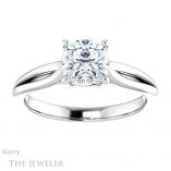 Cushion Cut Forever One Moissanite Engagement Ring #GTJ967-cushion-fo-w 1 Cushion Cut Forever One Moissanite Engagement Ring #GTJ967-cushion-fo-w