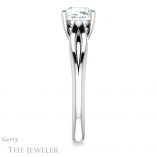Cushion Cut Forever One Moissanite Engagement Ring #GTJ967-cushion-fo-w 3 Cushion Cut Forever One Moissanite Engagement Ring #GTJ967-cushion-fo-w