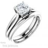 Cushion Cut Forever One Moissanite Engagement Ring #GTJ967-cushion-fo-w 6 Cushion Cut Forever One Moissanite Engagement Ring #GTJ967-cushion-fo-w