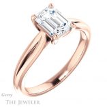 Emerald Cut Forever Brilliant Moissanite Engagement Ring #GTJ967-emerald-fb-r
