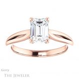 Emerald Cut Forever Brilliant Moissanite Engagement Ring #GTJ967-emerald-fb-r