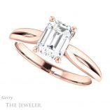 Emerald Cut Forever Brilliant Moissanite Engagement Ring #GTJ967-emerald-fb-r