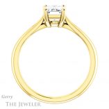 Emerald Cut Forever Brilliant Moissanite Engagement Ring #GTJ967-emerald-fb-y