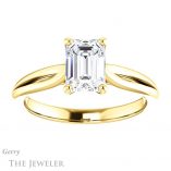Emerald Cut Forever Brilliant Moissanite Engagement Ring #GTJ967-emerald-fb-y
