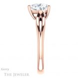 Heart Shaped Forever One Moissanite Engagement Ring #GTJ967-heart-fb-r 3 Heart Shaped Forever Brilliant Moissanite Engagement Ring #GTJ967-heart-fb-r