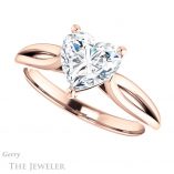 Heart Shaped Forever One Moissanite Engagement Ring #GTJ967-heart-fb-r 5 Heart Shaped Forever Brilliant Moissanite Engagement Ring #GTJ967-heart-fb-r