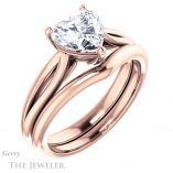 Heart Shaped Forever One Moissanite Engagement Ring #GTJ967-heart-fb-r 6 Heart Shaped Forever Brilliant Moissanite Engagement Ring #GTJ967-heart-fb-r
