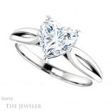 Heart Shaped Forever One Moissanite Engagement Ring #GTJ967-heart-fb-w 5 Heart Shaped Forever Brilliant Moissanite Engagement Ring #GTJ967-heart-fb-w