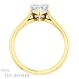 Heart Shaped Forever One Moissanite Engagement Ring #GTJ967-heart-fb-y 2 Heart Shaped Forever Brilliant Moissanite Engagement Ring #GTJ967-heart-fb-y