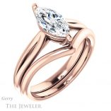 Marquise Cut Forever One Moissanite Engagement Ring #GTJ967-marquise-fb-r 6 Marquise Cut Forever Brilliant Moissanite Engagement Ring #GTJ967-marquise-fb-r
