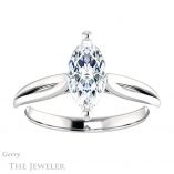 Marquise Cut Forever One Moissanite Engagement Ring #GTJ967-marquise-fb-w 1 Marquise Cut Forever Brilliant Moissanite Engagement Ring #GTJ967-marquise-fb-w