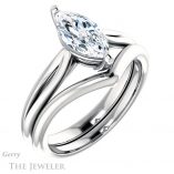 Marquise Cut Forever One Moissanite Engagement Ring #GTJ967-marquise-fb-w 6 Marquise Cut Forever Brilliant Moissanite Engagement Ring #GTJ967-marquise-fb-w