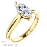 Marquise Cut Forever One Moissanite Engagement Ring #GTJ967-marquise-fb-y 4 Marquise Cut Forever Brilliant Moissanite Engagement Ring #GTJ967-marquise-fb-y